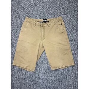 VANS Chino Shorts Beige Cotton Button Zip Pockets Men's 32